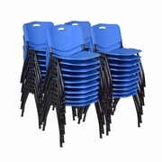 M LIGHTWEIGHT STACKABLE STURDY BREAKROOM CHAIR (40 PACK)- BLUE <FONT COLOR=GREEN>-FREE SHIPPING-</FONT>