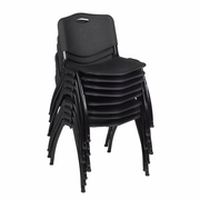 M LIGHTWEIGHT STACKABLE STURDY BREAKROOM CHAIR (8 PACK)- BLACK <FONT COLOR=GREEN>-FREE SHIPPING-</FONT>