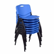 M LIGHTWEIGHT STACKABLE STURDY BREAKROOM CHAIR (8 PACK)- BLUE <FONT COLOR=GREEN>-FREE SHIPPING-</FONT>