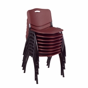 M LIGHTWEIGHT STACKABLE STURDY BREAKROOM CHAIR (8 PACK)- BURGUNDY <FONT COLOR=GREEN>-FREE SHIPPING-</FONT>