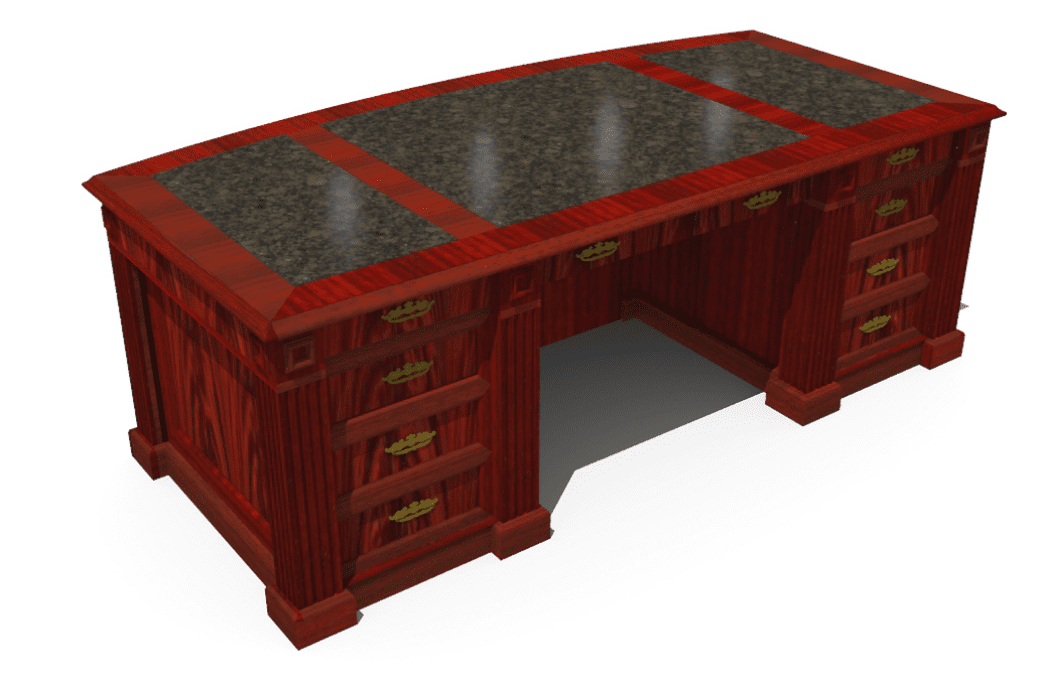 Executive Desk Handmade Custom Office Furniture Flame Desk