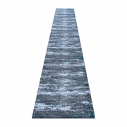 MARIAN COLLECTION 3' X 16' DISTRESSED GRAY OLEFIN AREA RUG WITH JUTE BACKING FOR ENTRYWAY, LIVING ROOM, BEDROOM <font color=green>FREE SHIPPING!</font>