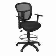 MESH BACK ROLLING ADJUSTABLE SWIVEL BAR HEIGHT DRAFTING STOOL WITH ARMS- BLACK <FONT COLOR=GREEN>-FREE SHIPPING-</FONT> MESH BACK ROLLING ADJUSTABLE SWIVEL BAR HEIGHT DRAFTING STOOL WITH ARMS- BLACK <FONT COLOR=GREEN>-FREE SHIPPING-</FONT>