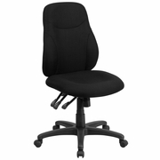 MID-BACK BLACK FABRIC MULTIFUNCTION SWIVEL ERGONOMIC TASK OFFICE CHAIR: <font color=green>FREE SHIPPING!</font>