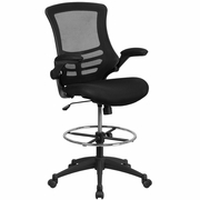 MID-BACK BLACK MESH ERGONOMIC DRAFTING CHAIR WITH ADJUSTABLE FOOT RING AND FLIP-UP ARMS: <font color=green>FREE SHIPPING!</font> MID-BACK BLACK MESH ERGONOMIC DRAFTING CHAIR WITH ADJUSTABLE FOOT RING AND FLIP-UP ARMS: <font color=green>FREE SHIPPING!</font>