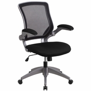 MID-BACK BLACK MESH SWIVEL ERGONOMIC TASK OFFICE CHAIR WITH GRAY FRAME AND FLIP-UP ARMS: <font color=green>FREE SHIPPING!</font> MID-BACK BLACK MESH SWIVEL ERGONOMIC TASK OFFICE CHAIR WITH GRAY FRAME AND FLIP-UP ARMS: <font color=green>FREE SHIPPING!</font>