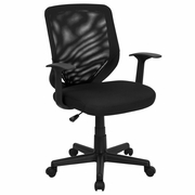 MID-BACK BLACK MESH TAPERED BACK SWIVEL TASK OFFICE CHAIR WITH T-ARMS: <font color=green>FREE SHIPPING!</font> MID-BACK BLACK MESH TAPERED BACK SWIVEL TASK OFFICE CHAIR WITH T-ARMS: <font color=green>FREE SHIPPING!</font>