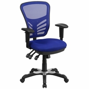 MID-BACK BLUE MESH MULTIFUNCTION EXECUTIVE SWIVEL ERGONOMIC OFFICE CHAIR WITH ADJUSTABLE ARMS: <font color=green>FREE SHIPPING!</font> MID-BACK BLUE MESH MULTIFUNCTION EXECUTIVE SWIVEL ERGONOMIC OFFICE CHAIR WITH ADJUSTABLE ARMS: <font color=green>FREE SHIPPING!</font>