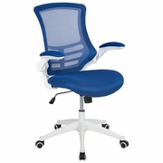 MID-BACK BLUE MESH SWIVEL ERGONOMIC TASK OFFICE CHAIR WITH WHITE FRAME AND FLIP-UP ARMS: <font color=green>FREE SHIPPING!</font> MID-BACK BLUE MESH SWIVEL ERGONOMIC TASK OFFICE CHAIR WITH WHITE FRAME AND FLIP-UP ARMS: <font color=green>FREE SHIPPING!</font>