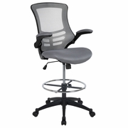 MID-BACK DARK GRAY MESH ERGONOMIC DRAFTING CHAIR WITH ADJUSTABLE FOOT RING AND FLIP-UP ARMS: <font color=green>FREE SHIPPING!</font> MID-BACK DARK GRAY MESH ERGONOMIC DRAFTING CHAIR WITH ADJUSTABLE FOOT RING AND FLIP-UP ARMS: <font color=green>FREE SHIPPING!</font>