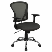 MID-BACK DARK GRAY MESH SWIVEL TASK OFFICE CHAIR WITH CHROME BASE AND ARMS: <font color=green>FREE SHIPPING!</font> MID-BACK DARK GRAY MESH SWIVEL TASK OFFICE CHAIR WITH CHROME BASE AND ARMS: <font color=green>FREE SHIPPING!</font>