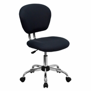 MID-BACK GRAY MESH PADDED SWIVEL TASK OFFICE CHAIR WITH CHROME BASE: <font color=green>FREE SHIPPING!</font>
