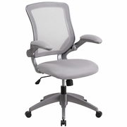 MID-BACK GRAY MESH SWIVEL ERGONOMIC TASK OFFICE CHAIR WITH GRAY FRAME AND FLIP-UP ARMS: <font color=green>FREE SHIPPING!</font> MID-BACK GRAY MESH SWIVEL ERGONOMIC TASK OFFICE CHAIR WITH GRAY FRAME AND FLIP-UP ARMS: <font color=green>FREE SHIPPING!</font>