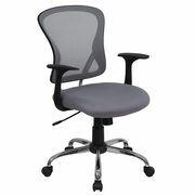 MID-BACK GRAY MESH SWIVEL TASK OFFICE CHAIR WITH CHROME BASE AND ARMS: <font color=green>FREE SHIPPING!</font> MID-BACK GRAY MESH SWIVEL TASK OFFICE CHAIR WITH CHROME BASE AND ARMS: <font color=green>FREE SHIPPING!</font>