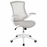 MID-BACK LIGHT GRAY MESH SWIVEL ERGONOMIC TASK OFFICE CHAIR WITH WHITE FRAME AND FLIP-UP ARMS: <font color=green>FREE SHIPPING!</font> MID-BACK LIGHT GRAY MESH SWIVEL ERGONOMIC TASK OFFICE CHAIR WITH WHITE FRAME AND FLIP-UP ARMS: <font color=green>FREE SHIPPING!</font>