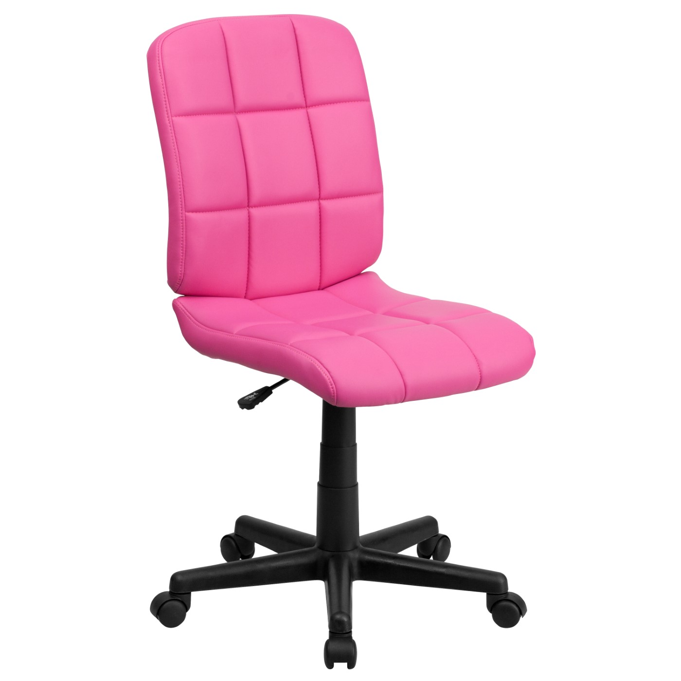 MID-BACK PINK QUILTED VINYL SWIVEL TASK OFFICE CHAIR: <font color=green>FREE SHIPPING!</font> MID-BACK PINK QUILTED VINYL SWIVEL TASK OFFICE CHAIR: <font color=green>FREE SHIPPING!</font>
