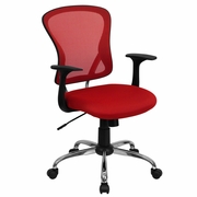 MID-BACK RED MESH SWIVEL TASK OFFICE CHAIR WITH CHROME BASE AND ARMS: <font color=green>FREE SHIPPING!</font> MID-BACK RED MESH SWIVEL TASK OFFICE CHAIR WITH CHROME BASE AND ARMS: <font color=green>FREE SHIPPING!</font>