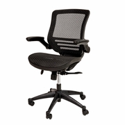MID-BACK TRANSPARENT BLACK MESH EXECUTIVE SWIVEL OFFICE CHAIR WITH BLACK FRAME AND FLIP-UP ARMS: <font color=green>FREE SHIPPING!</font> MID-BACK TRANSPARENT BLACK MESH EXECUTIVE SWIVEL OFFICE CHAIR WITH BLACK FRAME AND FLIP-UP ARMS: <font color=green>FREE SHIPPING!</font>