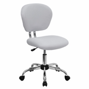 MID-BACK WHITE MESH PADDED SWIVEL TASK OFFICE CHAIR WITH CHROME BASE: <font color=green>FREE SHIPPING!</font>