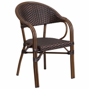 MILANO SERIES DARK BROWN RATTAN RESTAURANT PATIO CHAIR WITH RED BAMBOO-ALUMINUM FRAME <font color=green>FREE SHIPPING!</font> MILANO SERIES DARK BROWN RATTAN RESTAURANT PATIO CHAIR WITH RED BAMBOO-ALUMINUM FRAME <font color=green>FREE SHIPPING!</font>