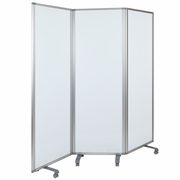 MOBILE MAGNETIC WHITEBOARD PARTITION WITH LOCKABLE CASTERS, 72"H X 24"W (3 SECTIONS INCLUDED): <font color=green>FREE SHIPPING!</font>