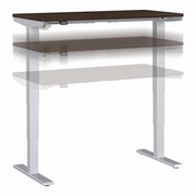 MOVE 40 SERIES BY  48W X 24D ELECTRIC HEIGHT ADJUSTABLE STANDING DESK: BLACK WALNUT/COOL GRAY METALLIC <FONT COLOR=GREEN>-FREE SHIPPING-</FONT>