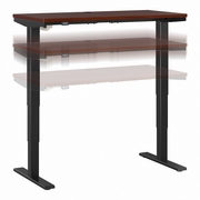 MOVE 40 SERIES BY  48W X 24D ELECTRIC HEIGHT ADJUSTABLE STANDING DESK: HANSEN CHERRY/BLACK POWDER COAT  <FONT COLOR=GREEN>-FREE SHIPPING-</FONT>
