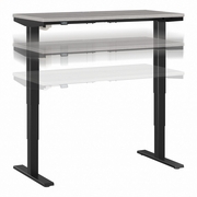 MOVE 40 SERIES BY  48W X 24D ELECTRIC HEIGHT ADJUSTABLE STANDING DESK: PLATINUM GRAY/BLACK POWDER COAT  <FONT COLOR=GREEN>-FREE SHIPPING-</FONT>