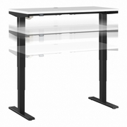 MOVE 40 SERIES BY  48W X 24D ELECTRIC HEIGHT ADJUSTABLE STANDING DESK: WHITE/BLACK POWDER COAT <FONT COLOR=GREEN>-FREE SHIPPING-</FONT>