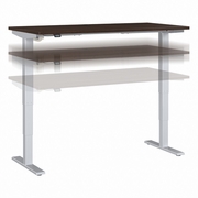 MOVE 40 SERIES BY  60W X 30D ELECTRIC HEIGHT ADJUSTABLE STANDING DESK: BLACK WALNUT/COOL GRAY METALLIC  <FONT COLOR=GREEN>-FREE SHIPPING-</FONT>