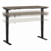MOVE 40 SERIES BY  60W X 30D ELECTRIC HEIGHT ADJUSTABLE STANDING DESK: MODERN HICKORY/BLACK POWDER COAT <FONT COLOR=GREEN>-FREE SHIPPING-</FONT>