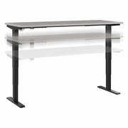 MOVE 40 SERIES BY  72W X 30D ELECTRIC HEIGHT ADJUSTABLE STANDING DESK: PLATINUM GRAY/BLACK POWDER COAT <FONT COLOR=GREEN>-FREE SHIPPING-</FONT>