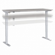 MOVE 40 SERIES BY  72W X 30D ELECTRIC HEIGHT ADJUSTABLE STANDING DESK: PLATINUM GRAY/COOL GRAY METALLIC <FONT COLOR=GREEN>-FREE SHIPPING-</FONT>
