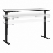 MOVE 40 SERIES BY  72W X 30D ELECTRIC HEIGHT ADJUSTABLE STANDING DESK: WHITE/BLACK POWDER COAT <FONT COLOR=GREEN>-FREE SHIPPING-</FONT>