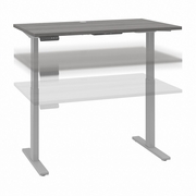 MOVE 60 SERIES BY  48W X 24D ELECTRIC HEIGHT ADJUSTABLE STANDING DESK: PLATINUM GRAY/COOL GRAY METALLIC <FONT COLOR=GREEN>-FREE SHIPPING-</FONT>