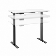 MOVE 60 SERIES BY  48W X 24D ELECTRIC HEIGHT ADJUSTABLE STANDING DESK: WHITE/BLACK POWDER COAT <FONT COLOR=GREEN>-FREE SHIPPING-</FONT>