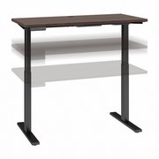 MOVE 60 SERIES BY  48W X 24D HEIGHT ADJUSTABLE STANDING DESK: BLACK WALNUT/BLACK POWDER COAT <FONT COLOR=GREEN>-FREE SHIPPING-</FONT>
