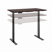 MOVE 60 SERIES BY  48W X 24D HEIGHT ADJUSTABLE STANDING DESK: MOCHA CHERRY/BLACK POWDER COAT <FONT COLOR=GREEN>-FREE SHIPPING-</FONT>