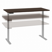 MOVE 60 SERIES BY  60W X 30D ELECTRIC HEIGHT ADJUSTABLE STANDING DESK: BLACK WALNUT/COOL GRAY METALLIC <FONT COLOR=GREEN>-FREE SHIPPING-</FONT>