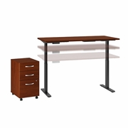 MOVE 60 SERIES BY  60W X 30D HEIGHT ADJUSTABLE STANDING DESK WITH STORAGE.  <FONT COLOR=GREEN>-FREE SHIPPING-</FONT>