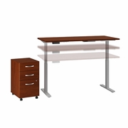 MOVE 60 SERIES BY  60W X 30D HEIGHT ADJUSTABLE STANDING DESK WITH STORAGE.  <FONT COLOR=GREEN>-FREE SHIPPING-</FONT>