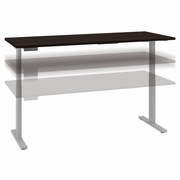 MOVE 60 SERIES BY  72W X 30D ELECTRIC HEIGHT ADJUSTABLE STANDING DESK: BLACK WALNUT/COOL GRAY METALLIC <FONT COLOR=GREEN>-FREE SHIPPING-</FONT>