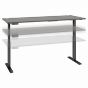 MOVE 60 SERIES BY  72W X 30D ELECTRIC HEIGHT ADJUSTABLE STANDING DESK: PLATINUM GRAY/BLACK POWDER COAT <FONT COLOR=GREEN>-FREE SHIPPING-</FONT>