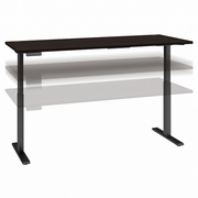 MOVE 60 SERIES BY  72W X 30D HEIGHT ADJUSTABLE STANDING DESK: BLACK WALNUT/BLACK POWDER COAT <FONT COLOR=GREEN>-FREE SHIPPING-</FONT>