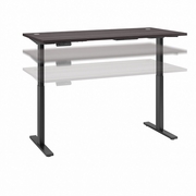 MOVE 60 SERIES BY  72W X 30D HEIGHT ADJUSTABLE STANDING DESK: STORM GRAY/BLACK POWDER COAT <FONT COLOR=GREEN>-FREE SHIPPING-</FONT>