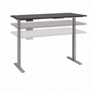 MOVE 60 SERIES BY  72W X 30D HEIGHT ADJUSTABLE STANDING DESK: STORM GRAY/COOL GRAY METALLIC <FONT COLOR=GREEN>-FREE SHIPPING-</FONT>