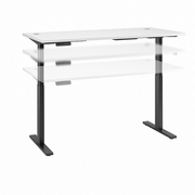 MOVE 60 SERIES BY  72W X 30D HEIGHT ADJUSTABLE STANDING DESK: WHITE/BLACK POWDER COAT <FONT COLOR=GREEN>-FREE SHIPPING-</FONT>