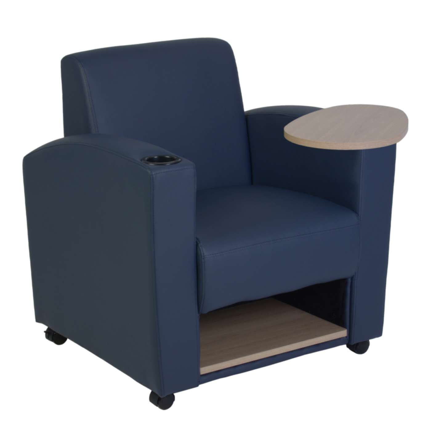 Nova Tablet Arm Chair w/ Storage- Navy Blue/Noble Oak<br><FONT COLOR=GREEN>-FREE SHIPPING-</FONT> Nova Tablet Arm Chair w/ Storage- Navy Blue/Noble Oak<br><FONT COLOR=GREEN>-FREE SHIPPING-</FONT>