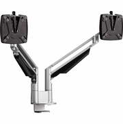 Novus CLU Duo Monitor Arm Set, Easy Alignment for Side-By-Side Viewing, 3-in-1 Mount, Fast Installation, Silver