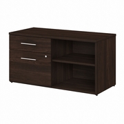 OFFICE 500 LOW STORAGE CABINET WITH DRAWERS AND SHELVES: BLACK WALNUT <FONT COLOR=GREEN>-FREE SHIPPING-</FONT>